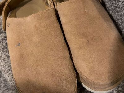 UGG Tasman Suede Slipper Clogs - Tan/Brown - Women's Size 9 - Hook and Loop Closure