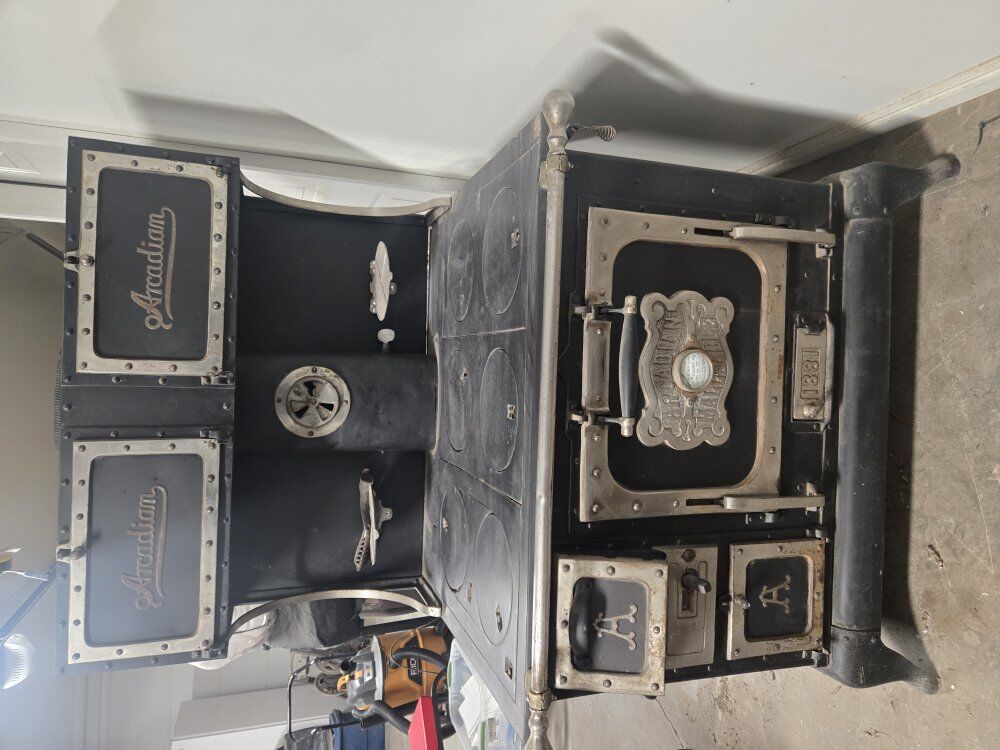 Antique kitchen wood burning stove