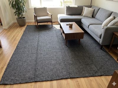 BRAND NEW Jute Large Rug 9x12 Solid Washable Durable Outdoor Indoor Area Rug