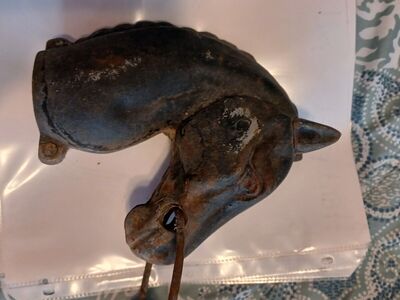 Vintage Cast Iron Horse Hitching Topper