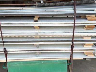 Two 8'x9' Insulated Steel-Back Garage Doors with Tracks and Hardware