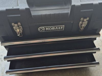 Kobalt 3-Drawer Portable Tool Box with Top Compartment