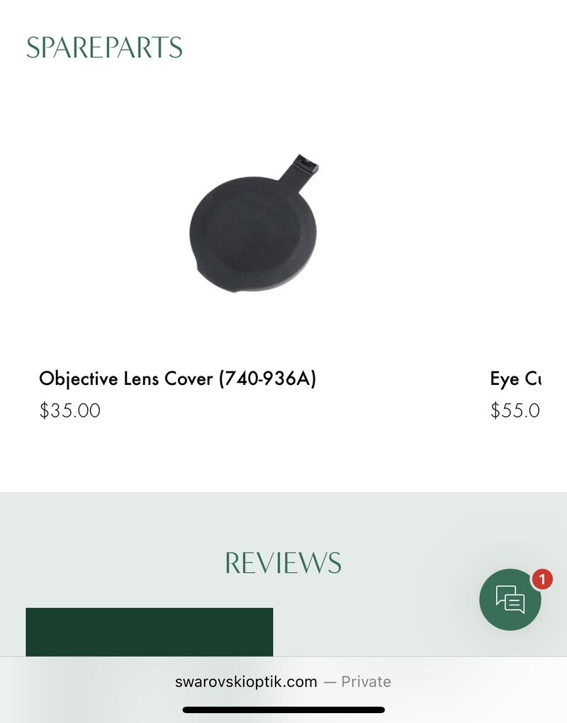 Swarovski Objective Lens Cover