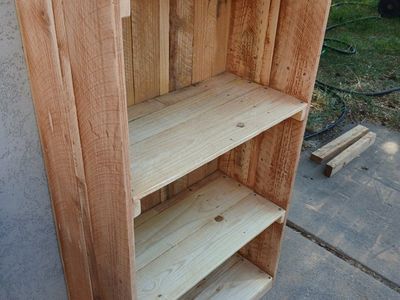 Handcrafted Reclaimed Wood 3-Tier Bookcase/Shelf Unit - Rustic Finish