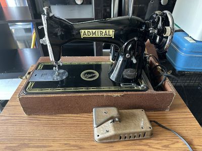 Vintage Admiral Sewing Machine With Case