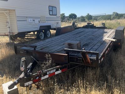Bumper pull flat bed trailer