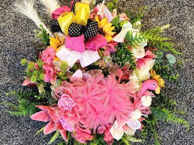2026 Handmade Decorative Mesh Wreaths - Watermelon, Ladybug, Peacock, Floral Designs