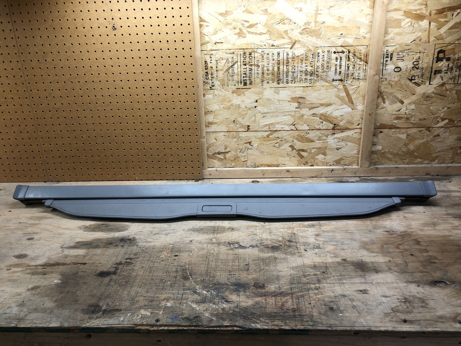 OEM 2003-2008 Subaru Forester Retractable Rear Cargo Cover Gray Part No. 65550SA010ND