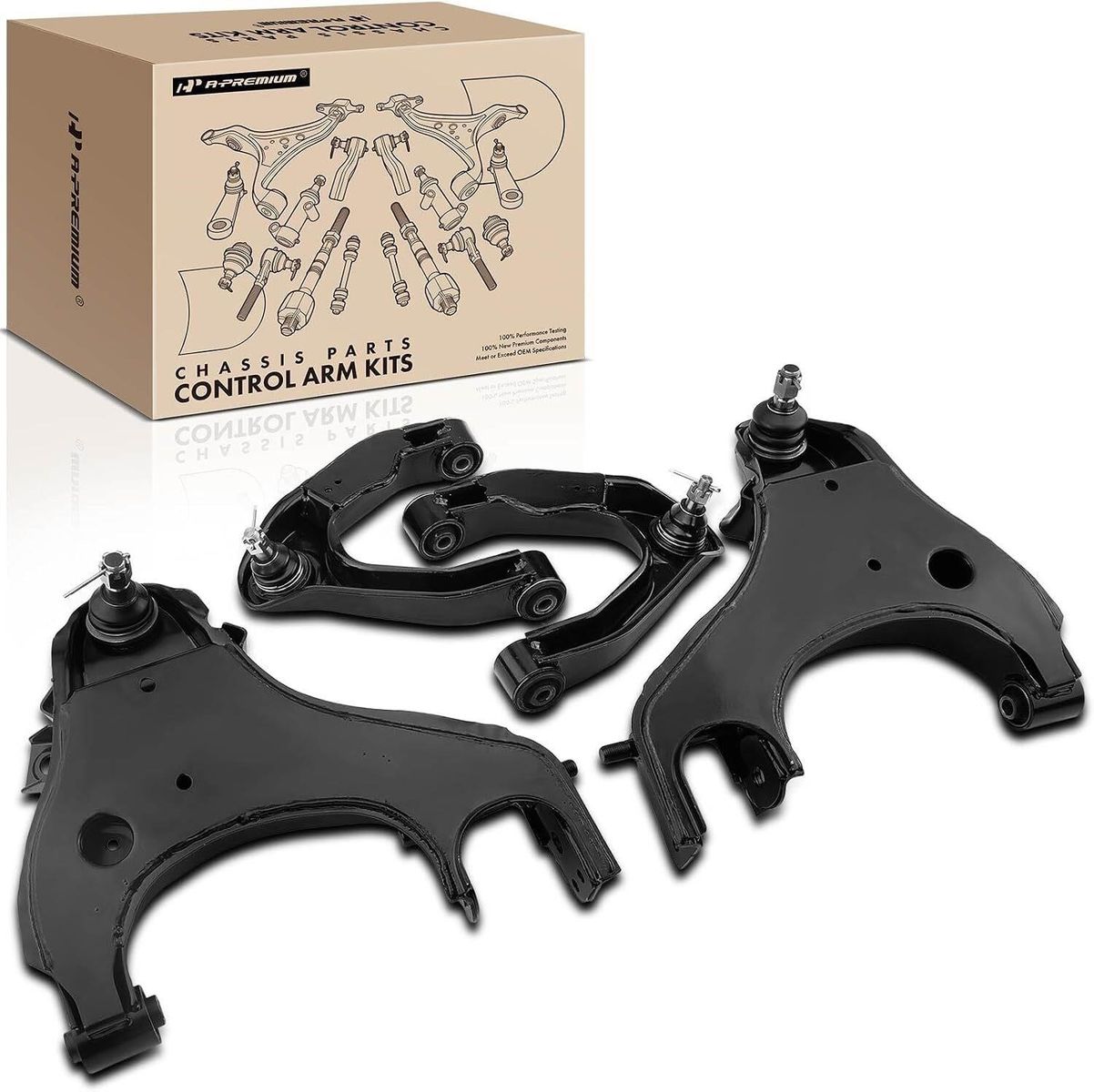 1998-2004 Nissan Frontier, 2000-2004 Xterra Front & Lower Control Arm Set