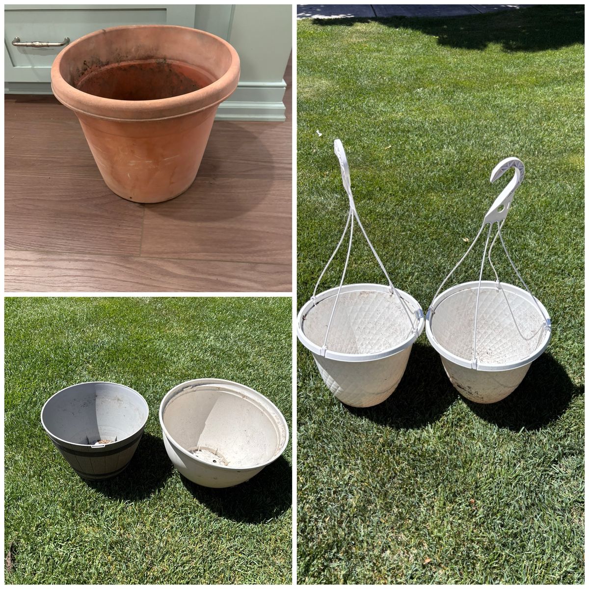 Planter Pots And Hanging Baskets $5 Each