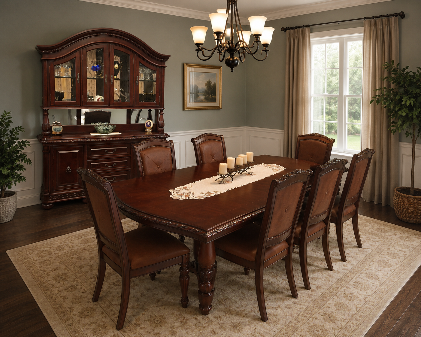 Beautiful Antoinette Dining Table and Hutch