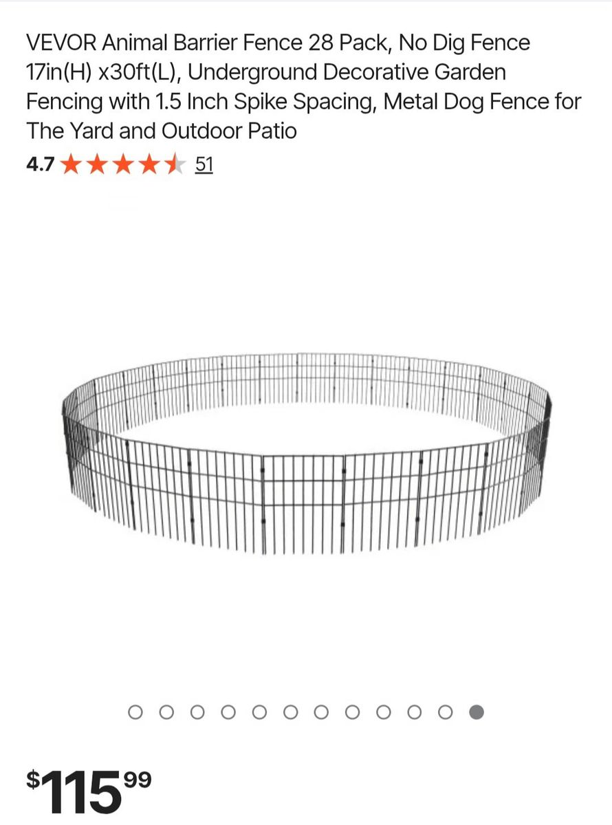 VEVOR garden/Animal Barrier Fence