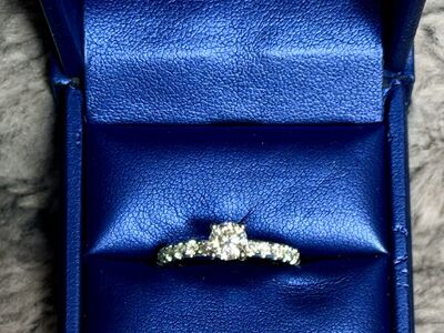 MoissaniteCo Semi-Eternity Moissanite Ring