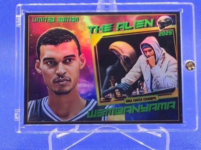 2025 Victor Wembanyama "The Alien" NBA Chess Champ Custom Art Card