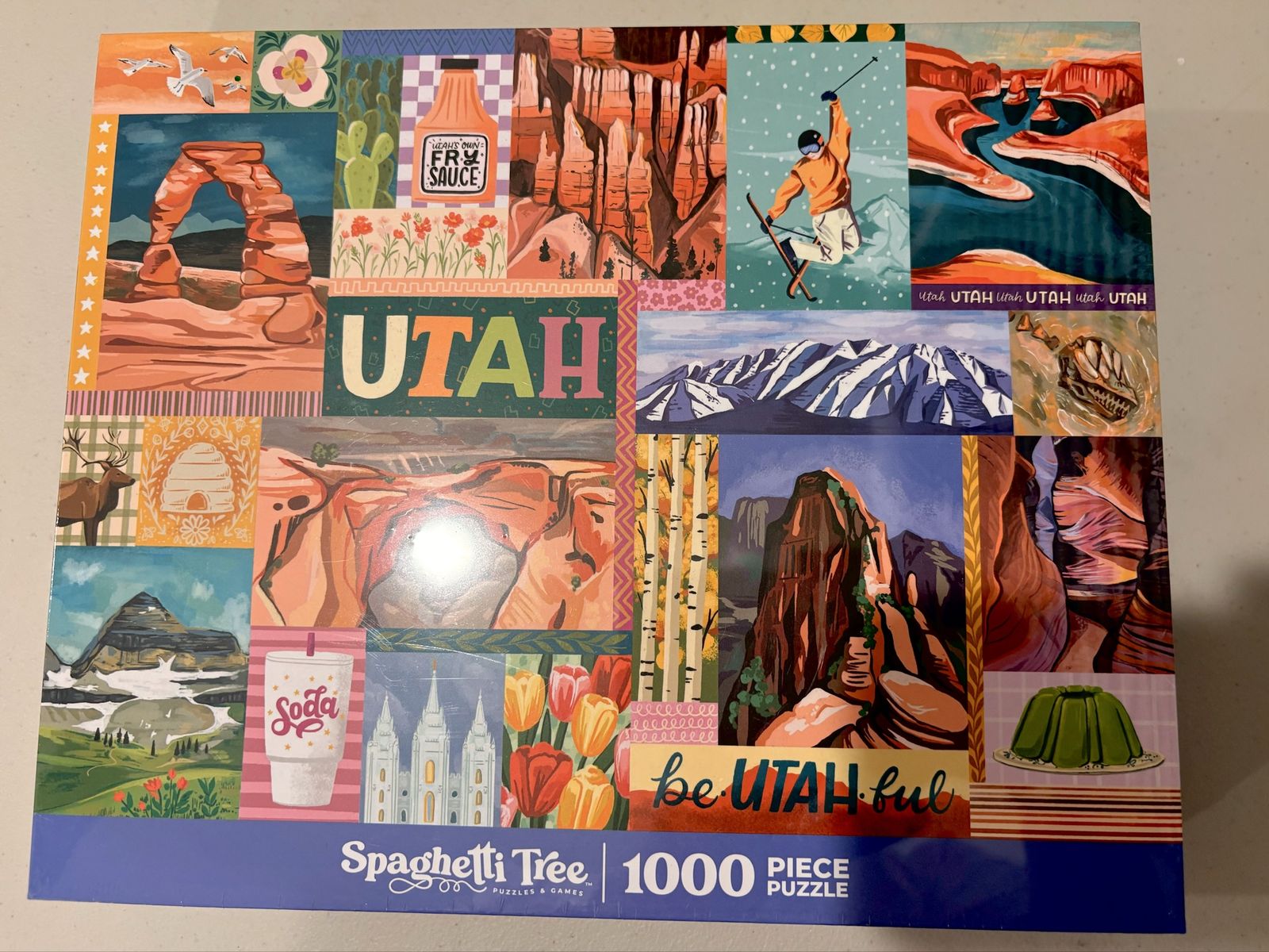 Iconic be-UTAH- ful original art work 1000 piece puzzle new in sealed plastic.