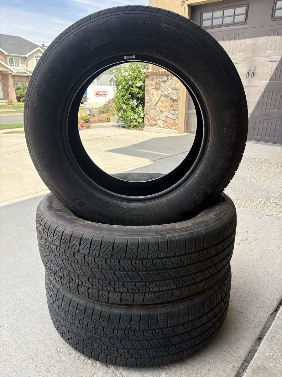 3 Goodyear Wrangler Territory HT Tires – 275/60R20 (Fresh Rubber, 65%+ Tread)