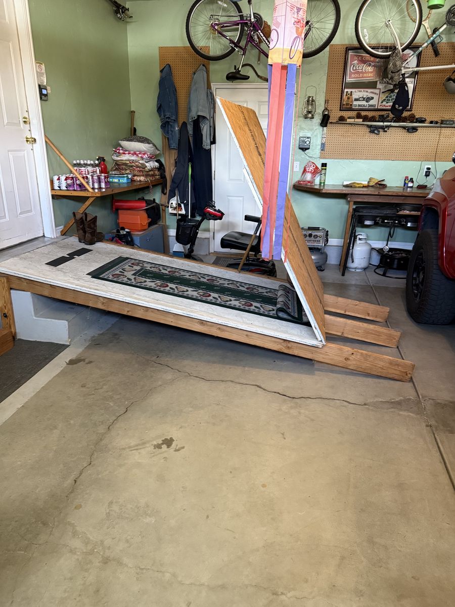 Wheelchair ramp for garage