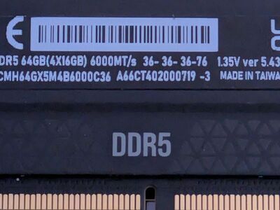 VENGEANCE® RGB 64GB (4x16GB) DDR5 DRAM 6000MT/s CL36 Memory Kit