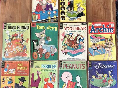 Vintage 1963 Comic Book Lot – Peanuts #2, Jetsons #4, Disney, Archie, Yogi Bear & More