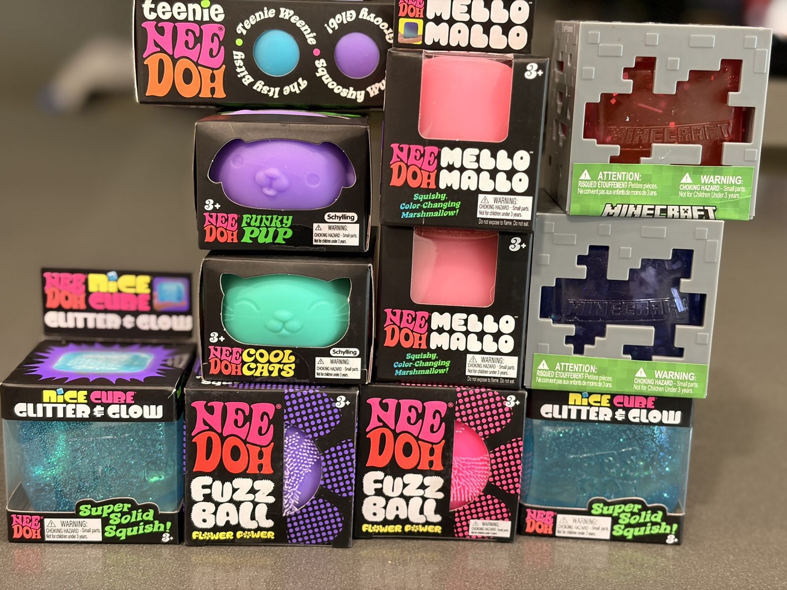 Needoh Fuzz Ball Mello Mallo Glitter Nice Cube