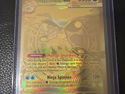 Pokemon TCG Mega Greninja EX 122/086 Full Art Gold Holo Rare Card 350 HP XY BREAKpoint