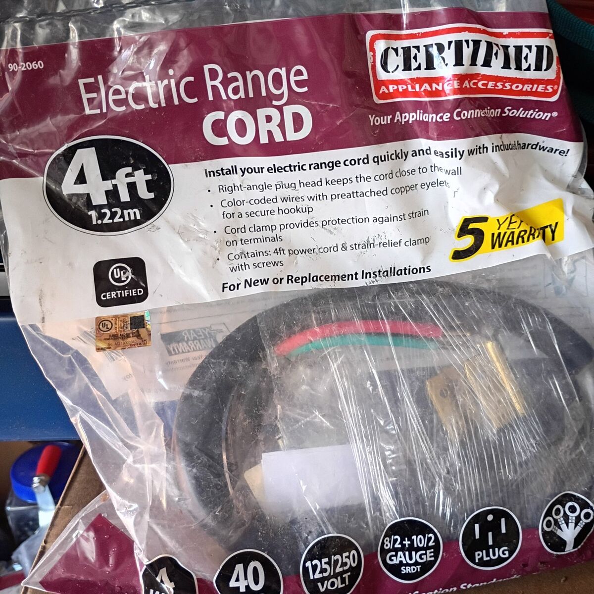 electrical range cord