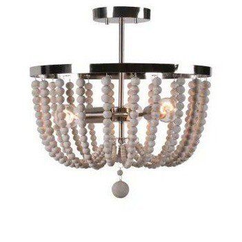 New Kenroy Home 3 light wood bead ceiling light.
