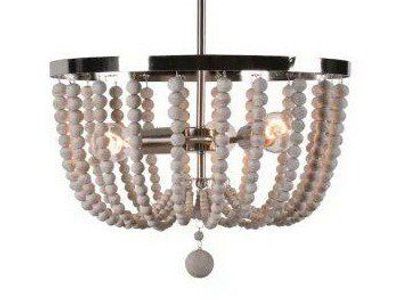 New Kenroy Home 3 light wood bead ceiling light.