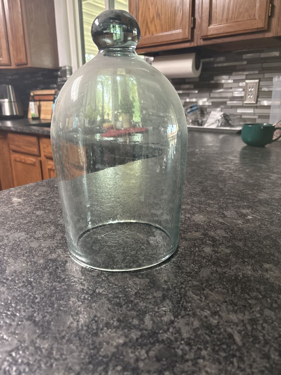 Bell jar has green tint