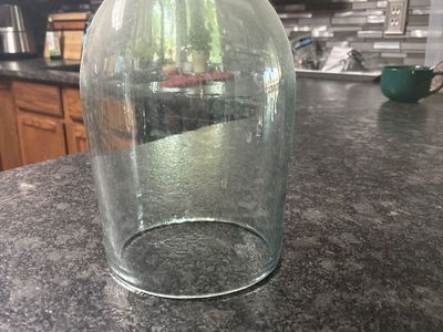 Bell jar has green tint