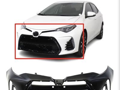 New Primed Front Bumper Cover for Toyota Corolla 2017-2019 SE/XSE (TO1000424)