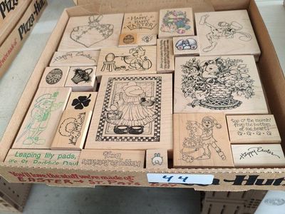 Box #44 of 65, New, old stock rubber stamps, designed mainly for people that like to make their own greeting cards.