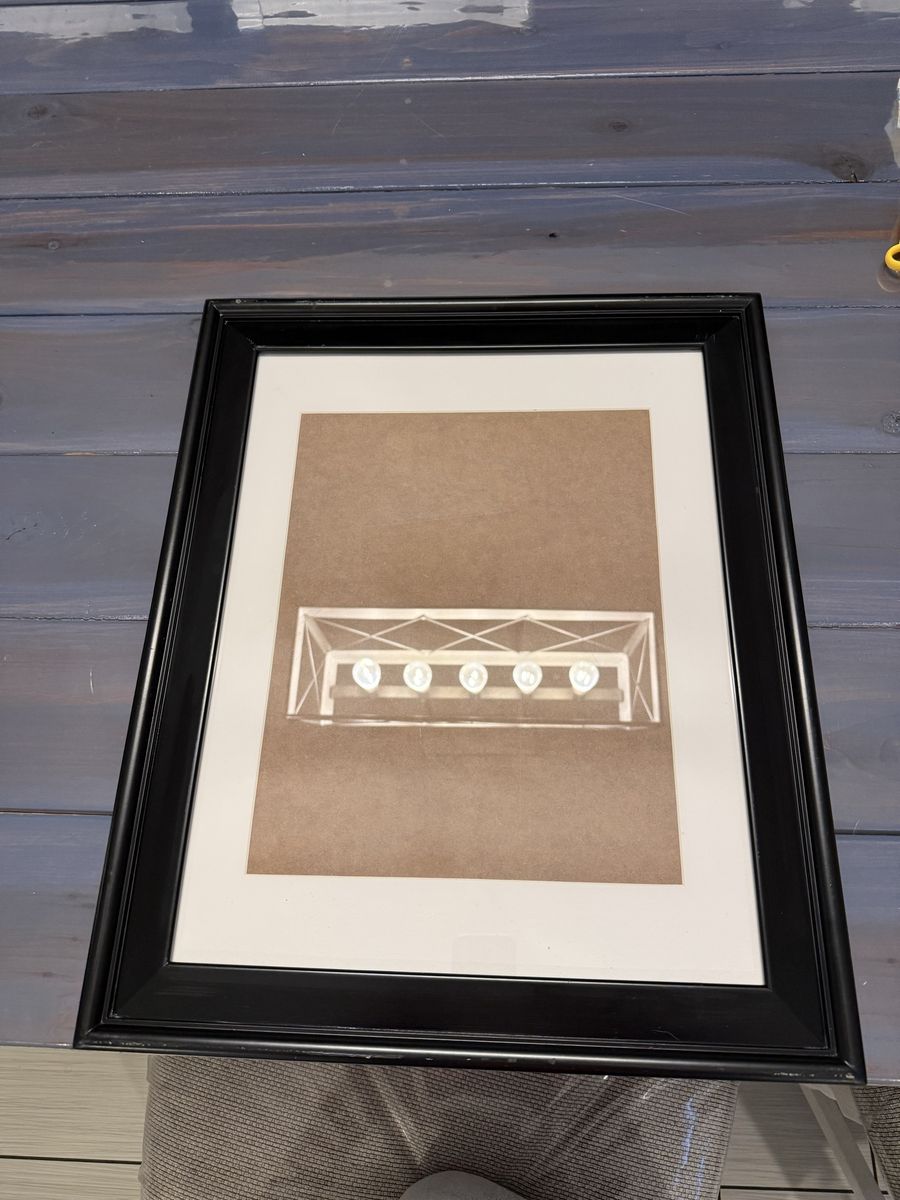 Custom Black Frame with White Mat 21.5” x 17.5”