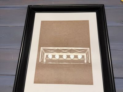 Custom Black Frame with White Mat 21.5” x 17.5”
