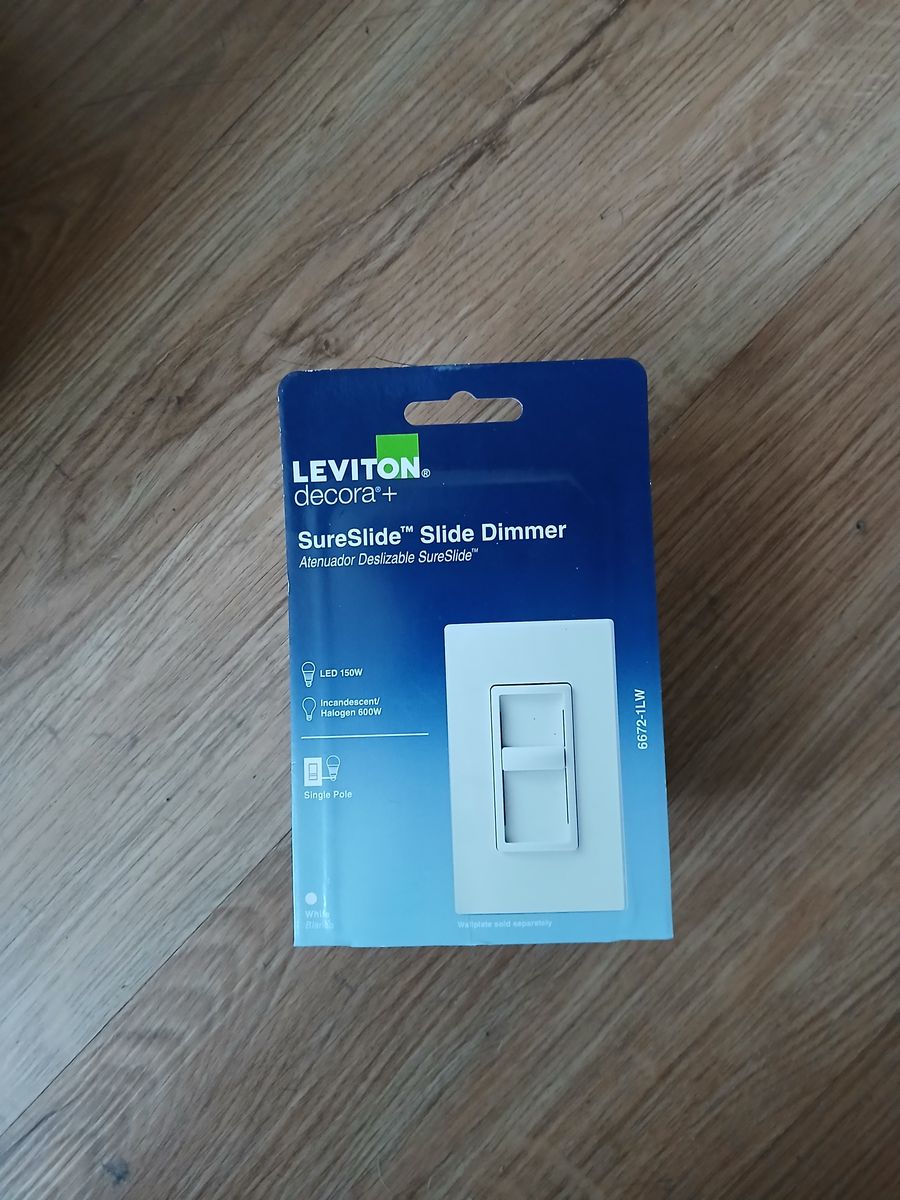 NEW Lot of 4 Leviton Decora+ SureSlide Dimmer Switches (6672-1LW) - White
