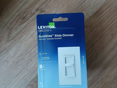 NEW Lot of 4 Leviton Decora+ SureSlide Dimmer Switches (6672-1LW) - White
