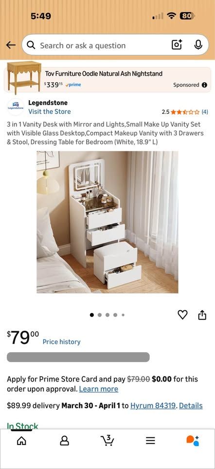 LIKE NEW Make-up Vanity