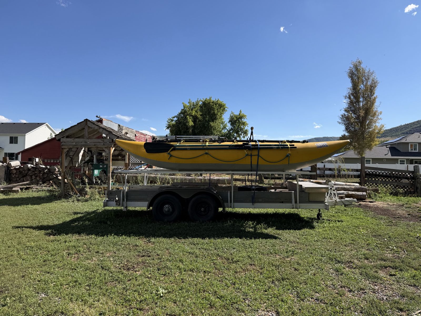 AIRE Leopard 18-Foot Cataraft Complete Package with Trailer and Oars