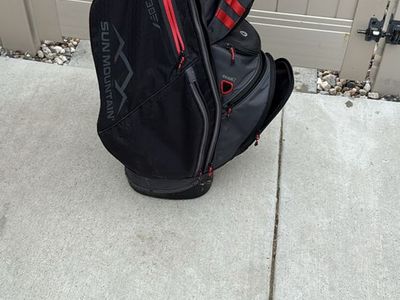 Sun Mountain C-130S Golf Stand Bag - Black/Gray/Red - 14-Way Divider