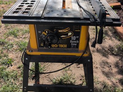 Pro-Tech 10" Bench Saw Table Saw with Stand - Used Power Tool