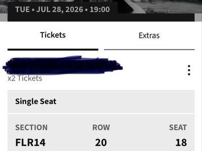 2 Post Malone and jelly roll FLOOR concert tickets