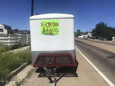 12' x 6' Enclosed Cargo Trailer - Ramp & Side Access Door - Excellent Condition