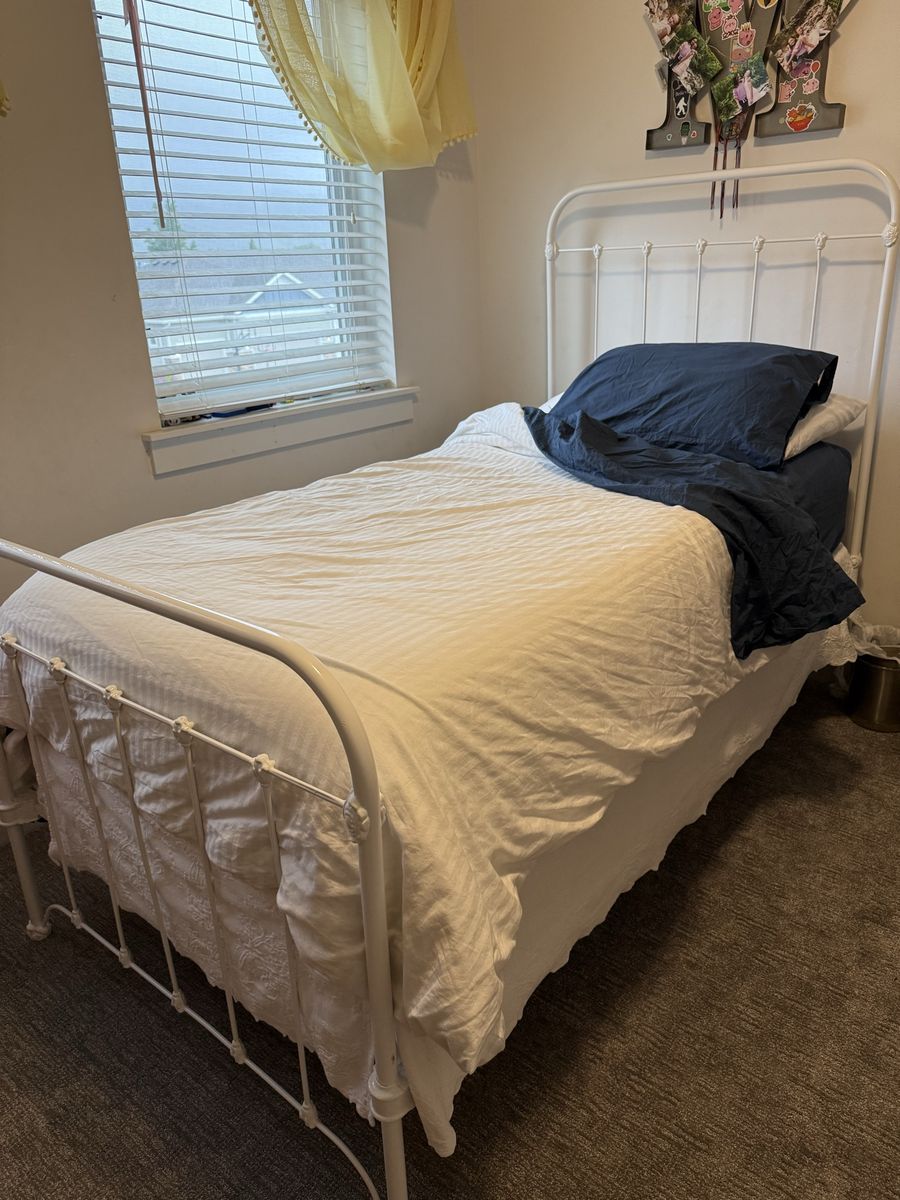 Antique iron bed - twin