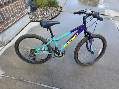 Nishiki Pueblo 24 Kids Mountain Bike Teal Purple