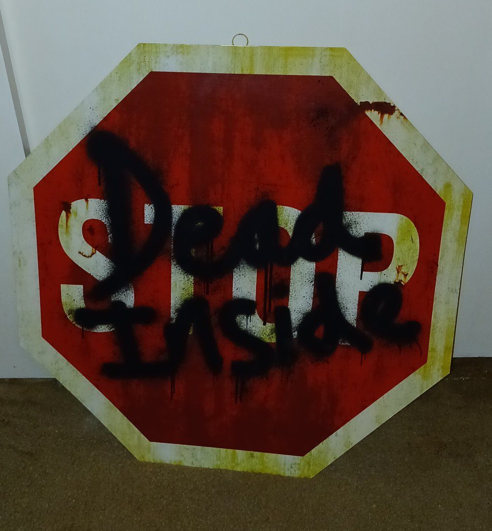 Dead Inside Stop Sign Prop Wall Decor
