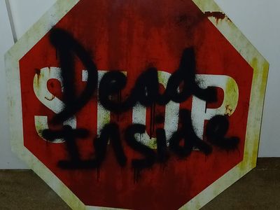 Dead Inside Stop Sign Prop Wall Decor