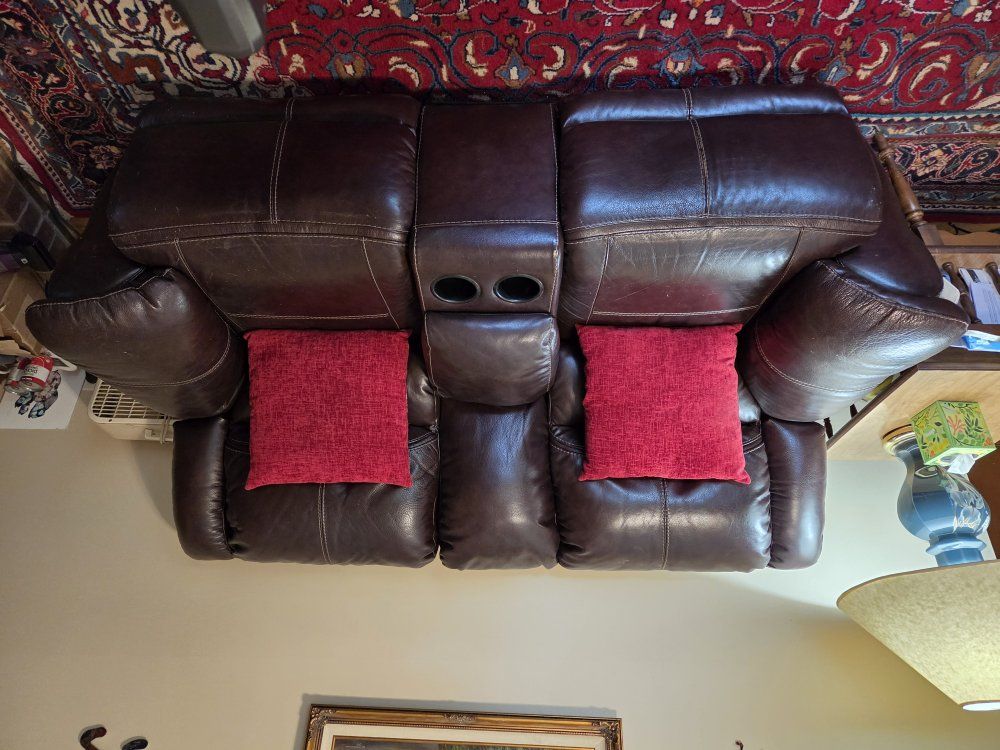 Leather double recliner