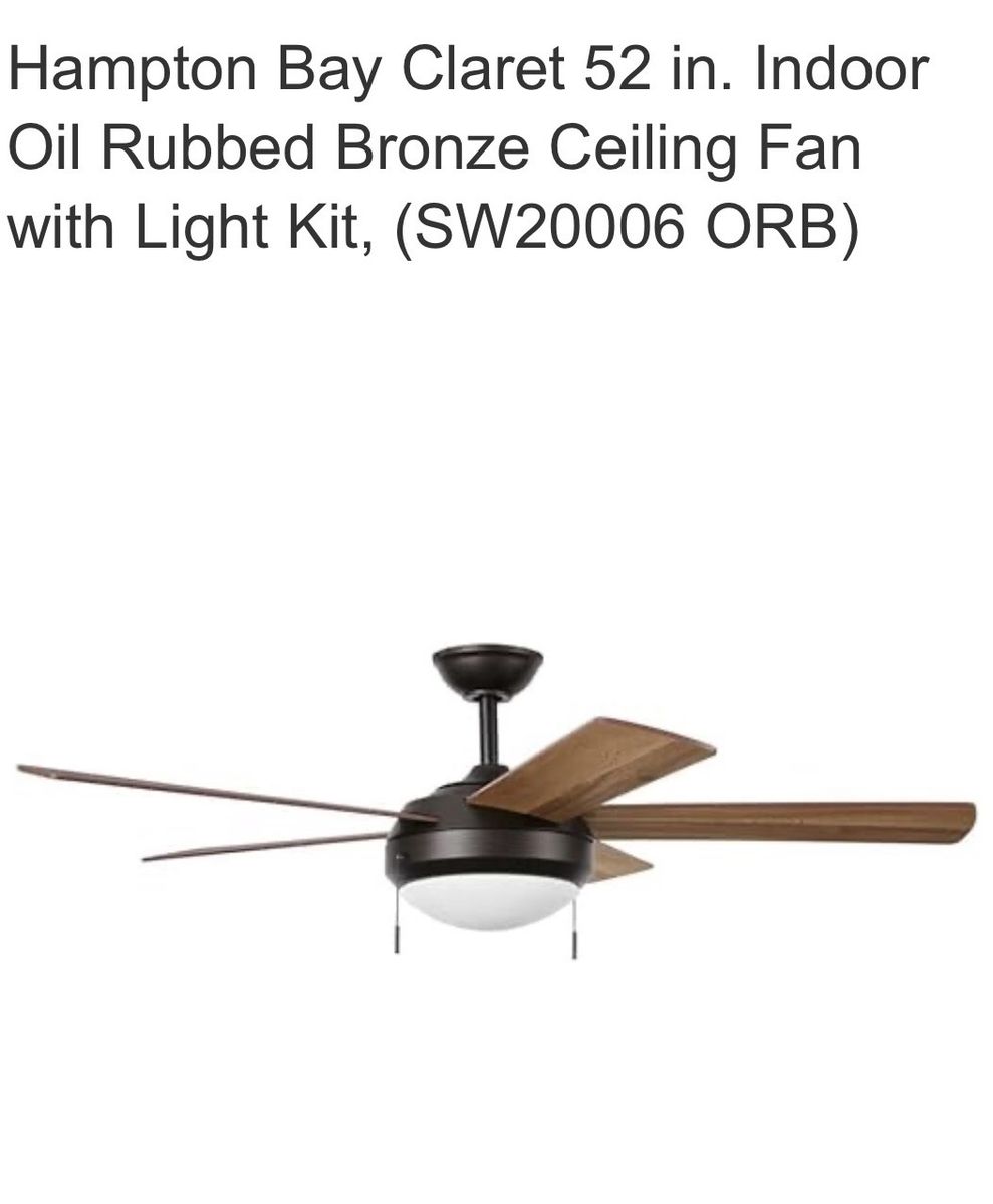 Hampton Bay 52” ceiling fan