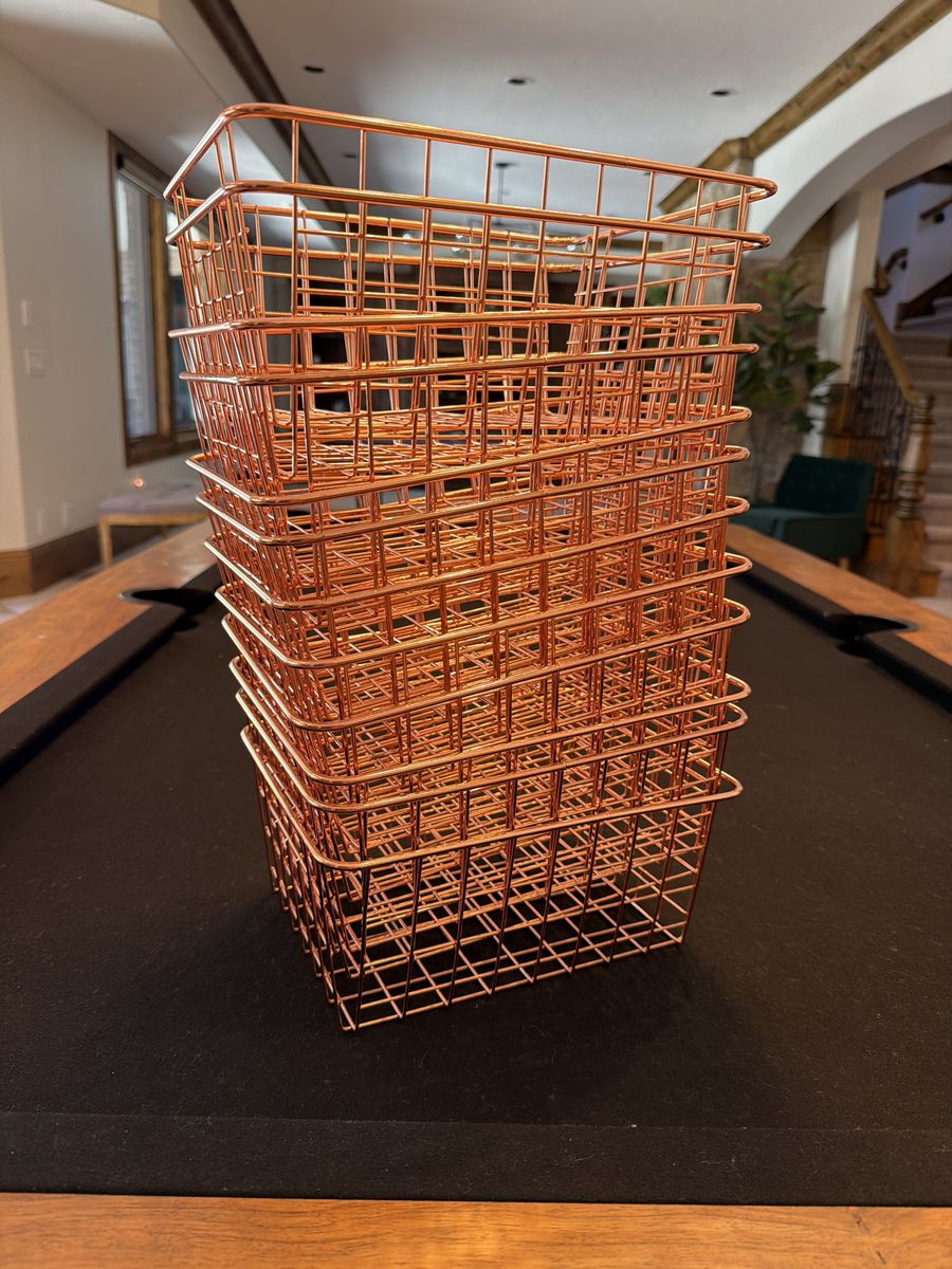 Copper metal baskets