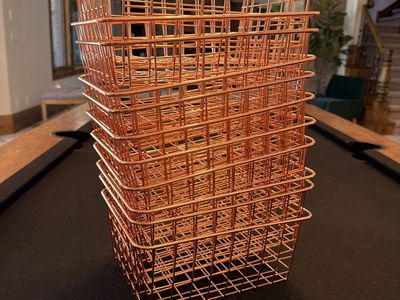 Copper metal baskets